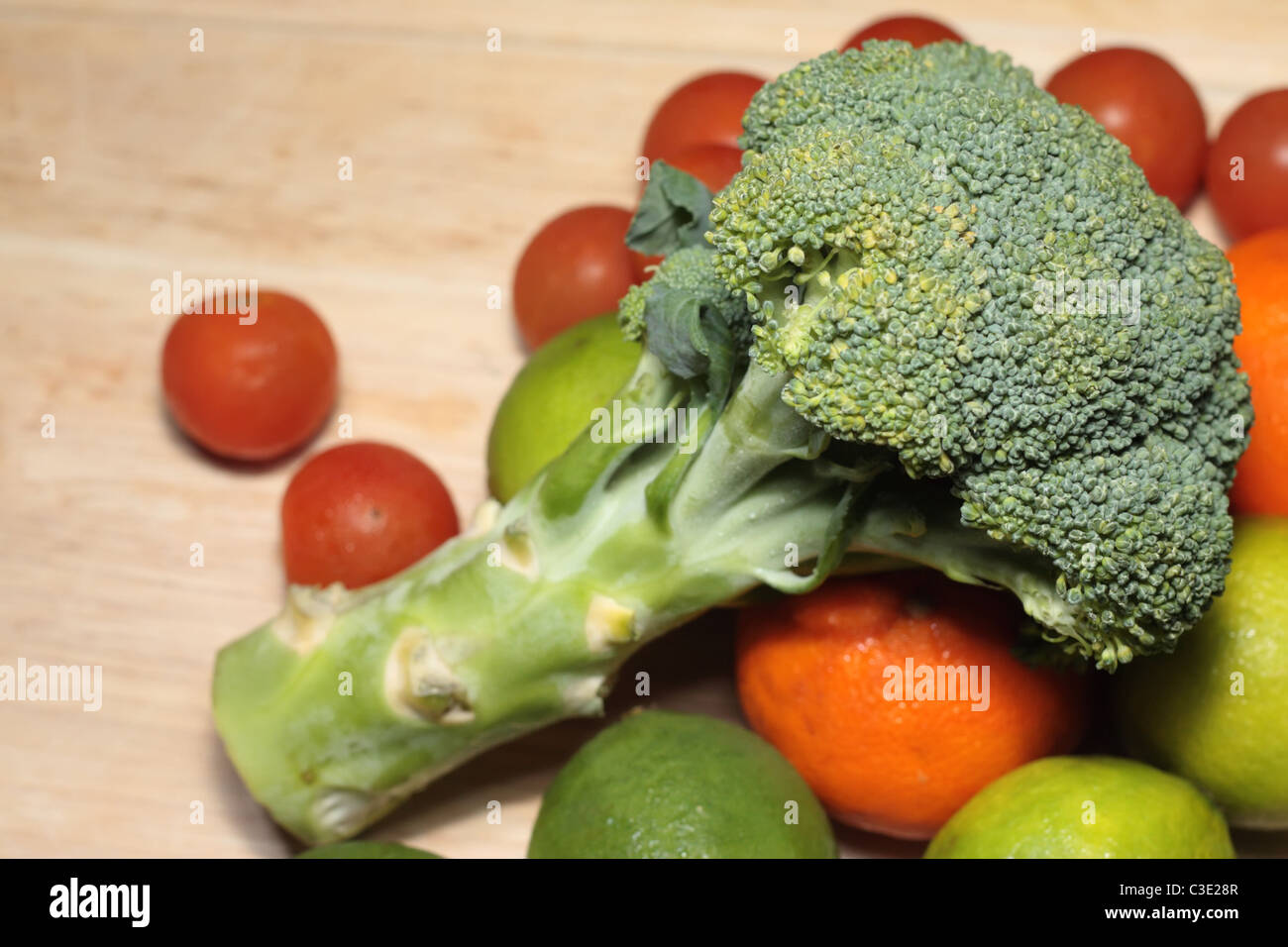 Broccoli is one of the great source of vitamin C and fiber, great for cancer sticken patients Stock Photo