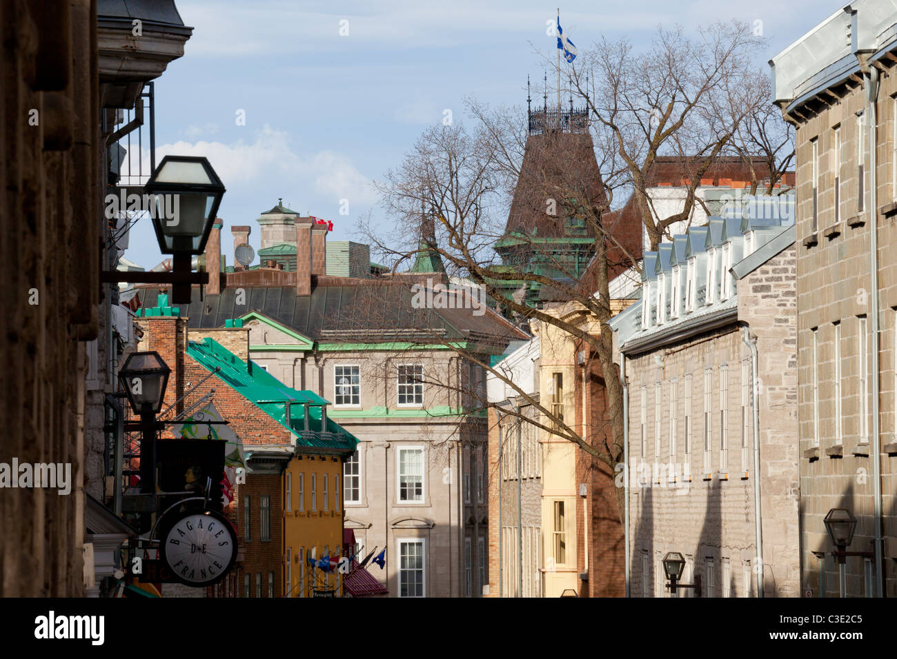 StLouis street in Quebec City Rue SaintLouis, ville de Québec Stock