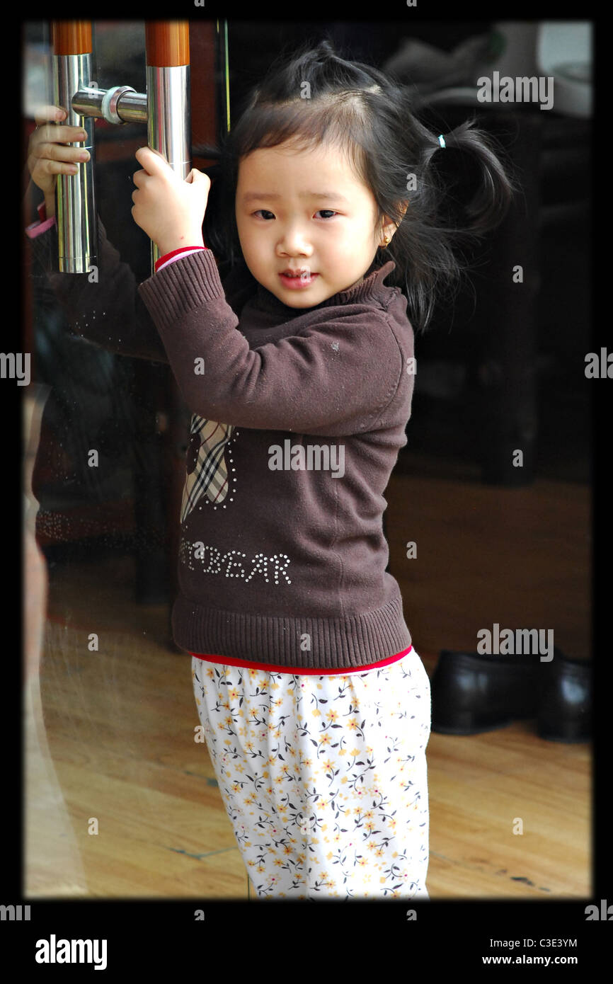 Little Girl in Hanoi Stock Photo