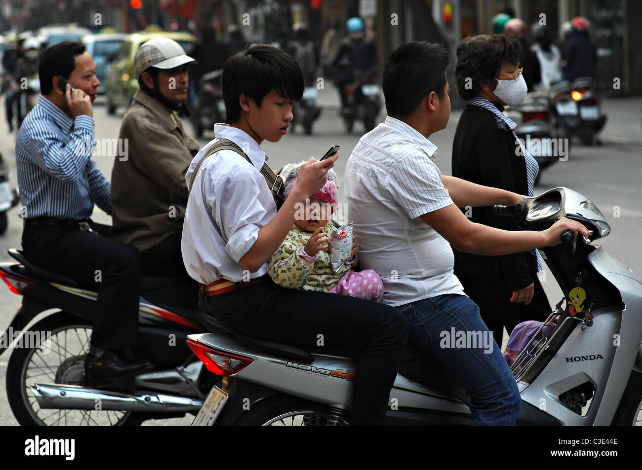 Street scene in Hanoi Stock Photo