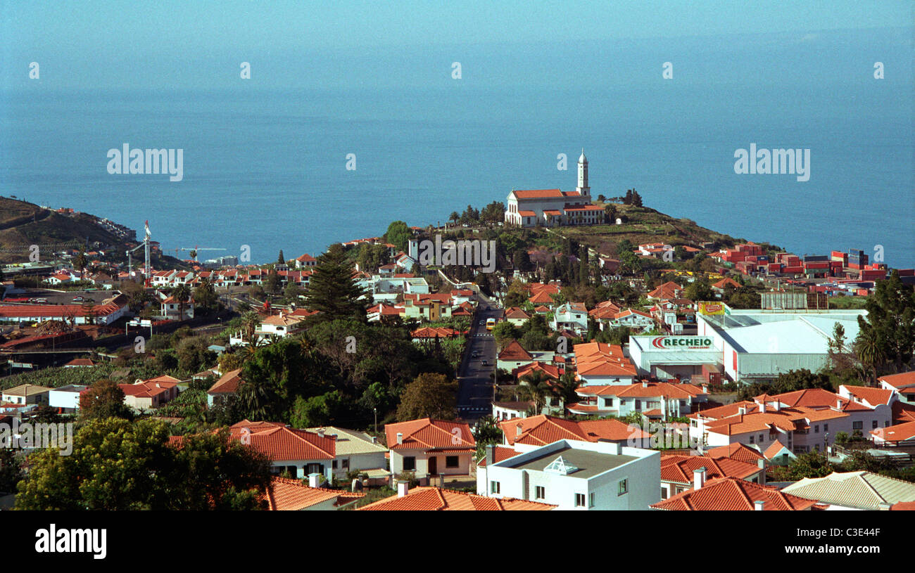 Funchal cityscape and Sao Martinho church Madeira Stock Photo Alamy