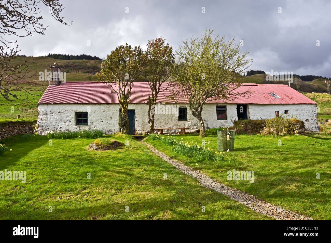 MacCallum's house at Auchindrain Township Open Air Museum in Argyll Scotland Stock Photo
