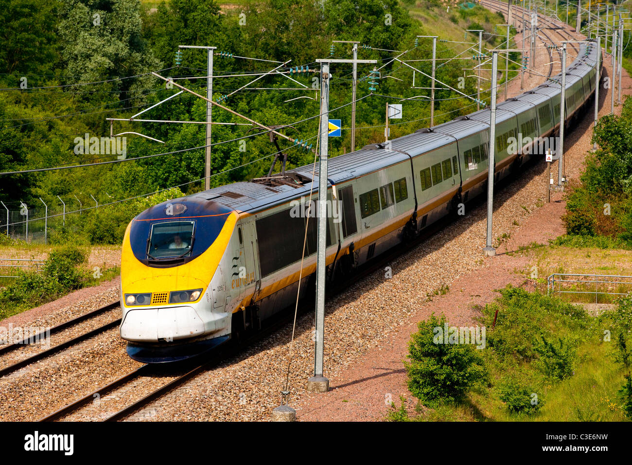Eurostar, Ligne Nord, in France Stock Photo