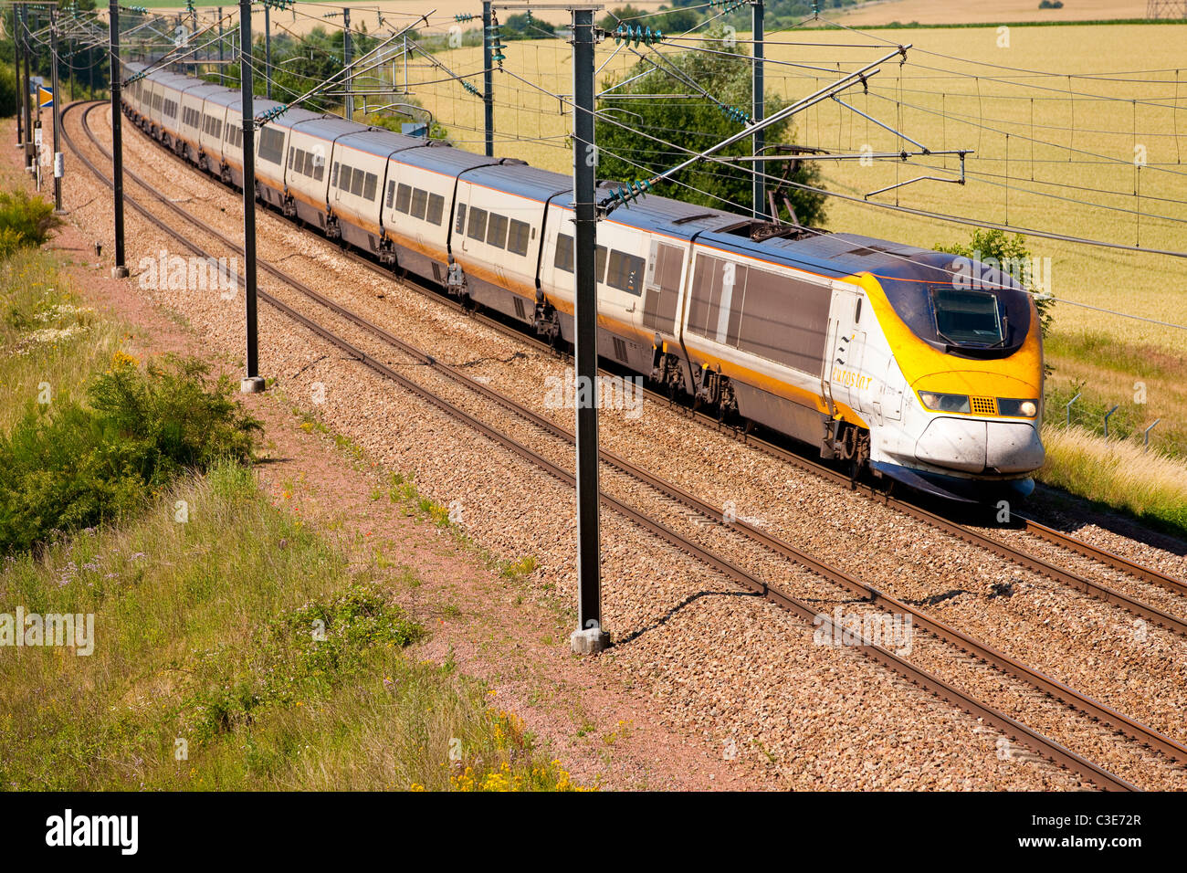 Eurostar, Ligne Nord, in France Stock Photo