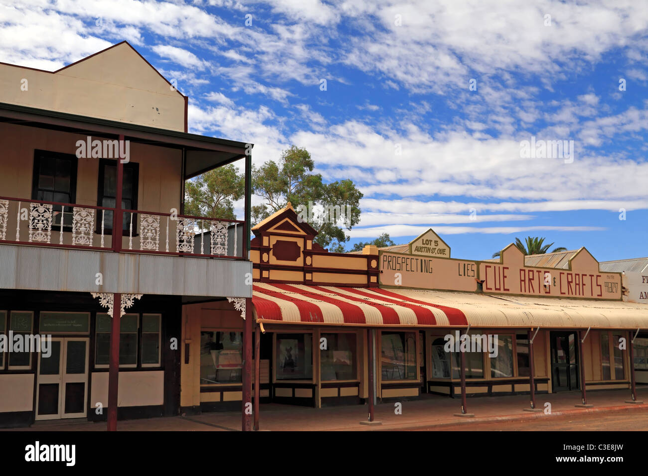 Shops in Austin street, Cue Murchison Western Australia Stock Photo Alamy