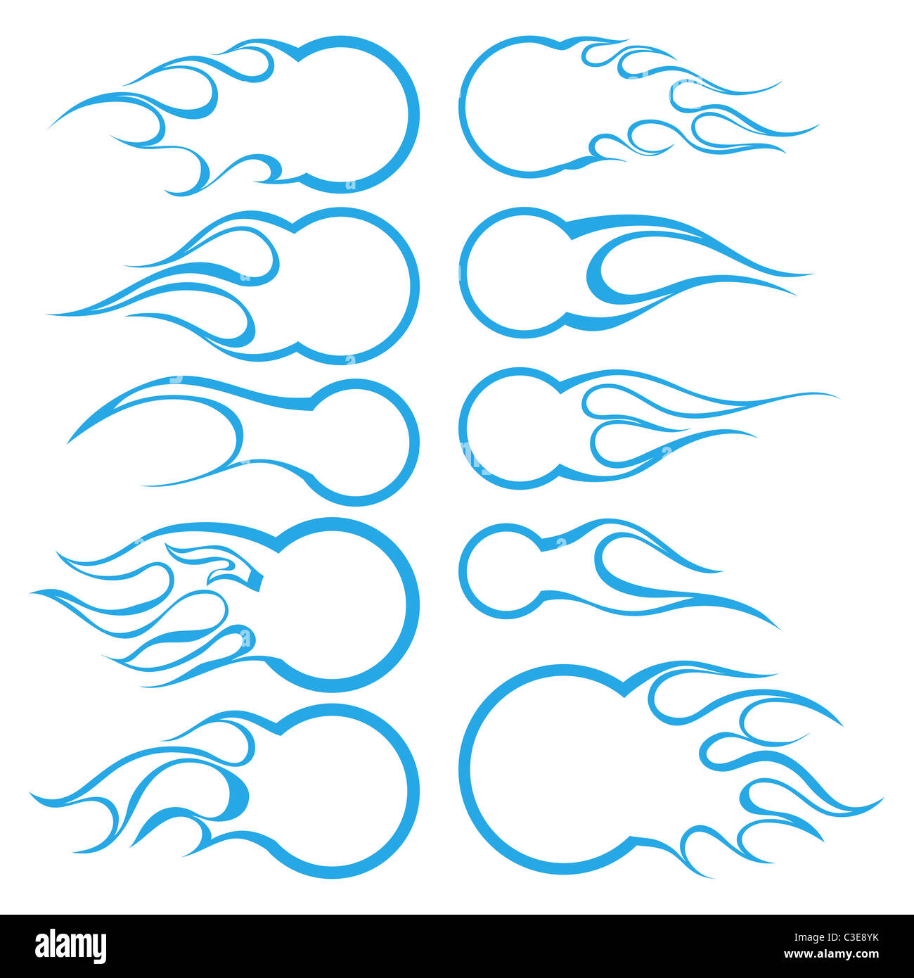 Set of different fireballs patterns for design use Stock Photo Alamy