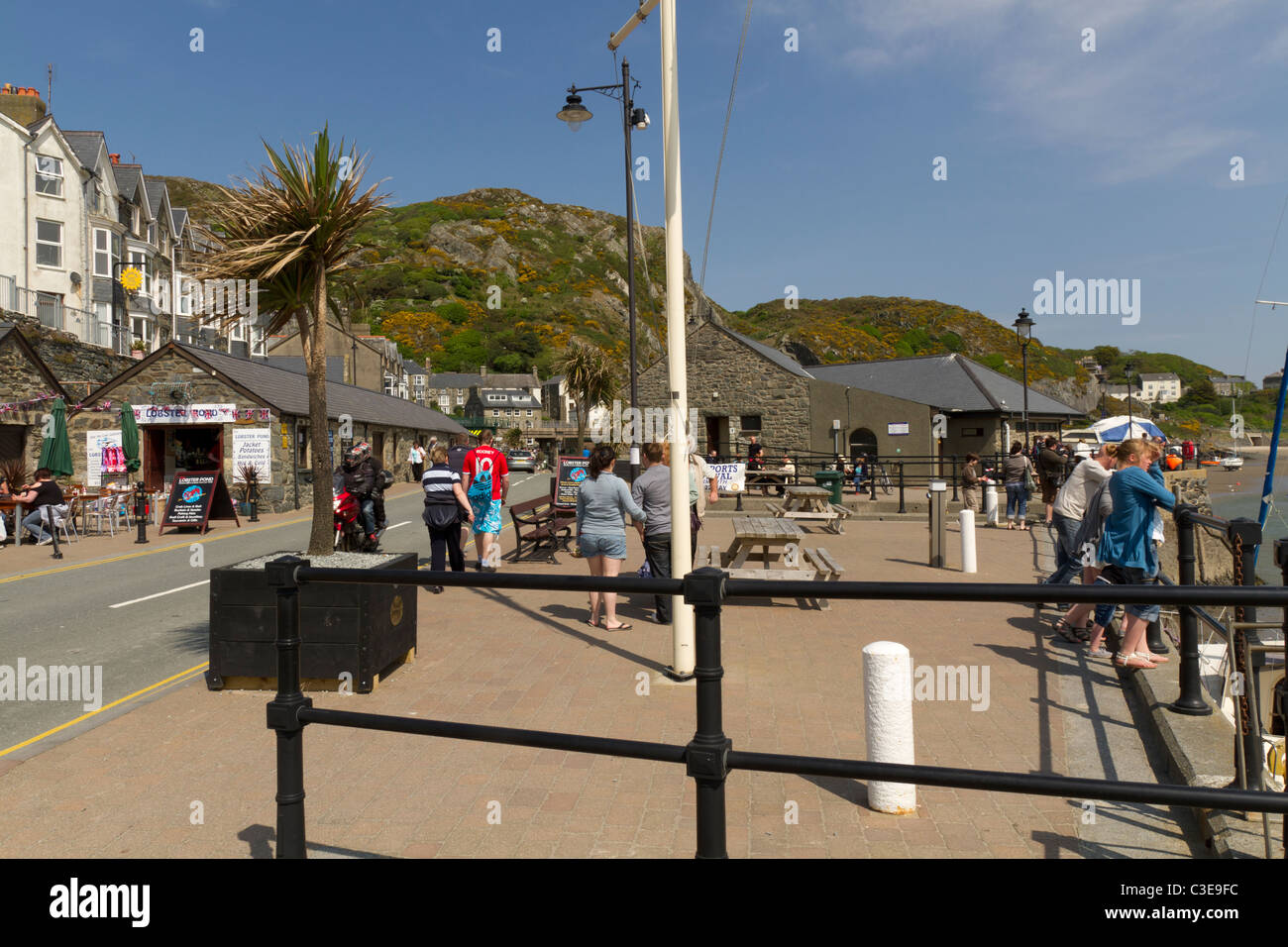 The small harbour in Barmouth Wales Stock Photo