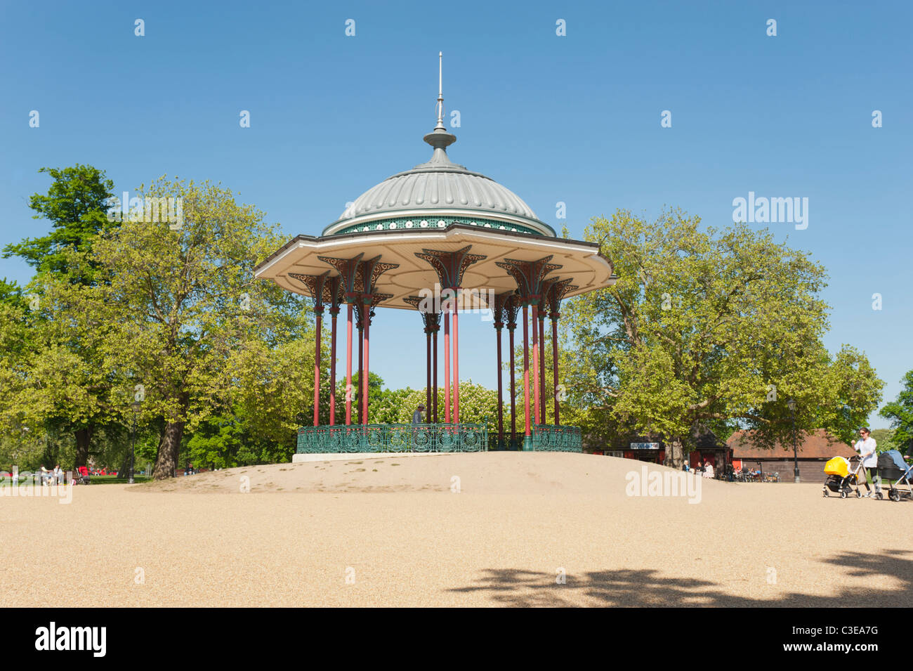 The Bandstand in the middle of Clapham Common, Lambeth, London, England, UK. Stock Photo