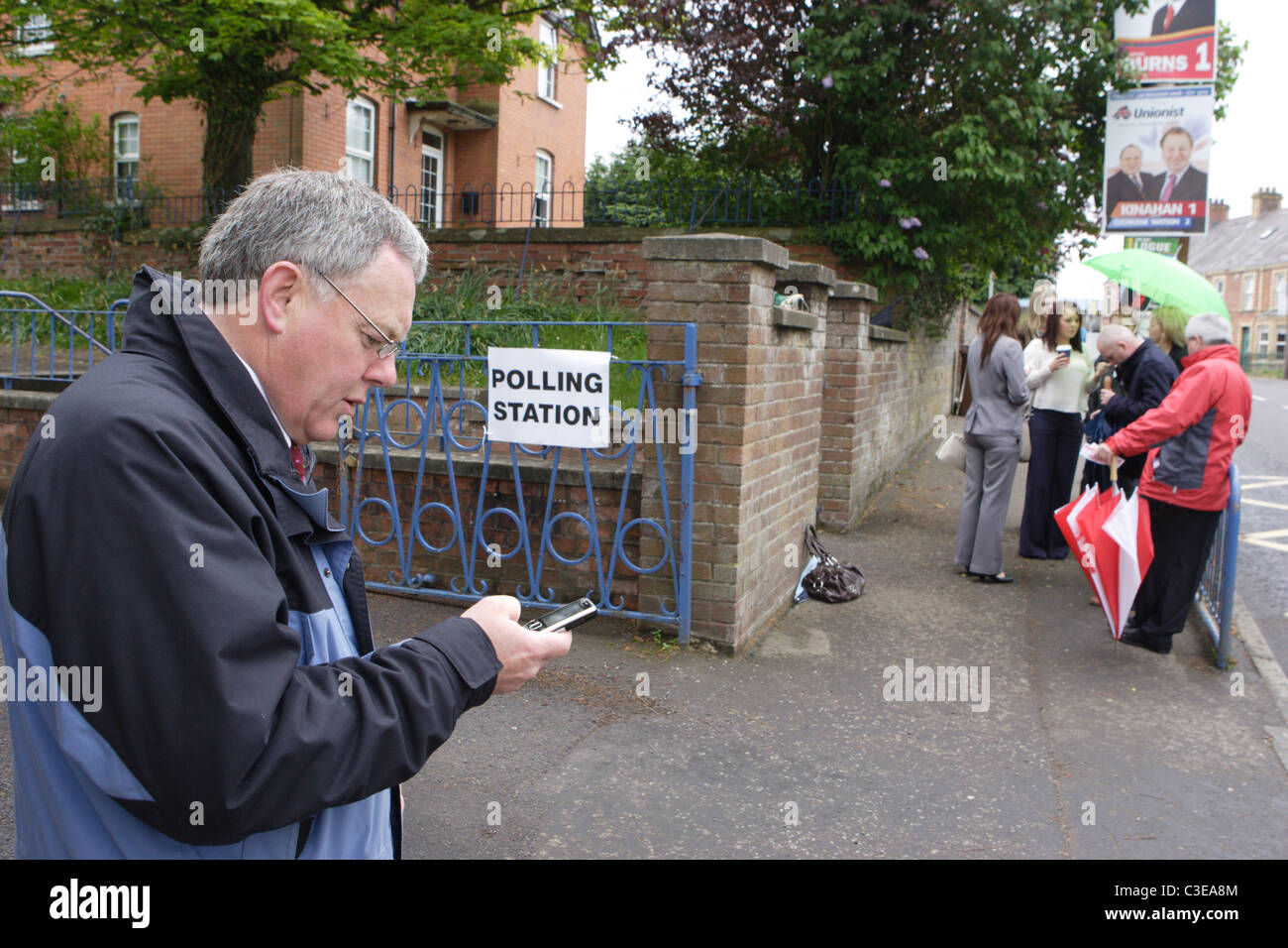 Crumlin, County Antrim, Northern Ireland. Thomas Burns MLA is a Social Democratic and Labour Party (SDLP) Stock Photo