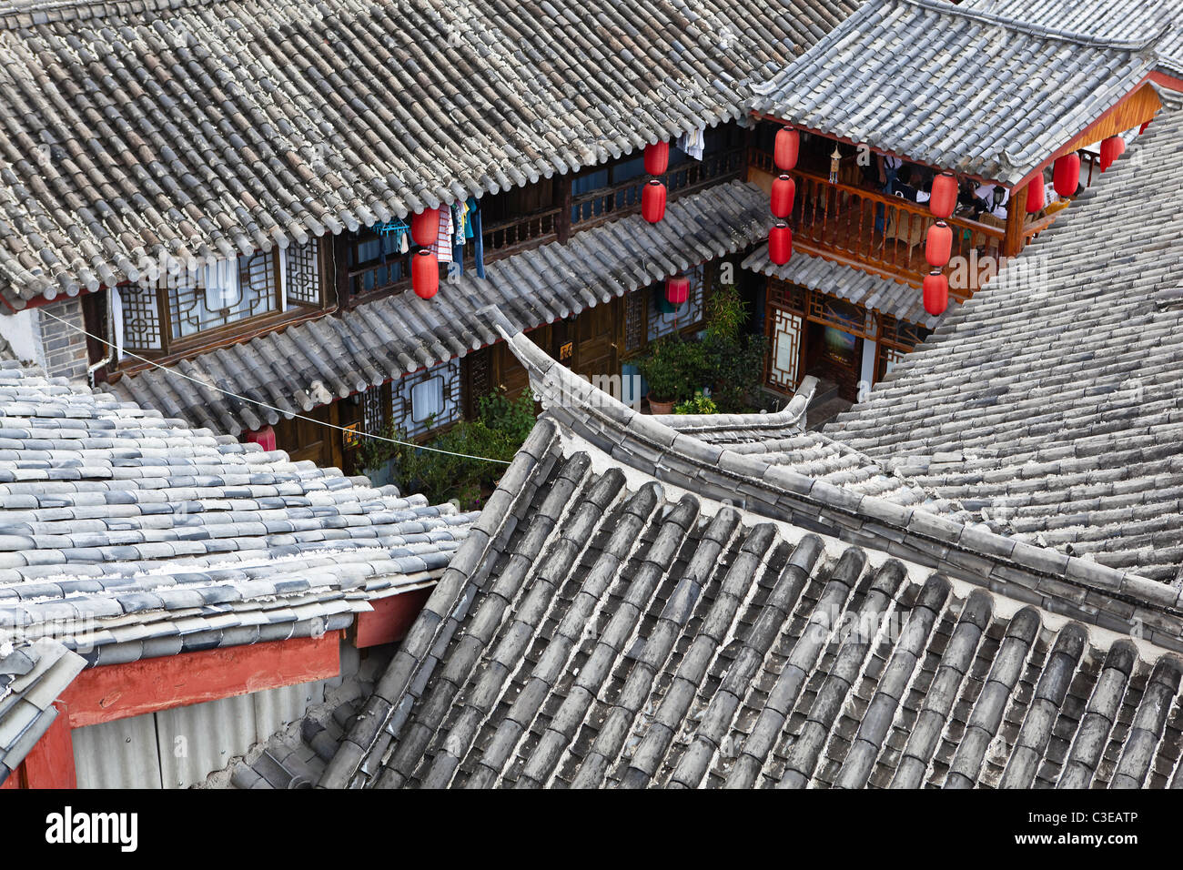 lijiang: house in dayan ancient town Stock Photo