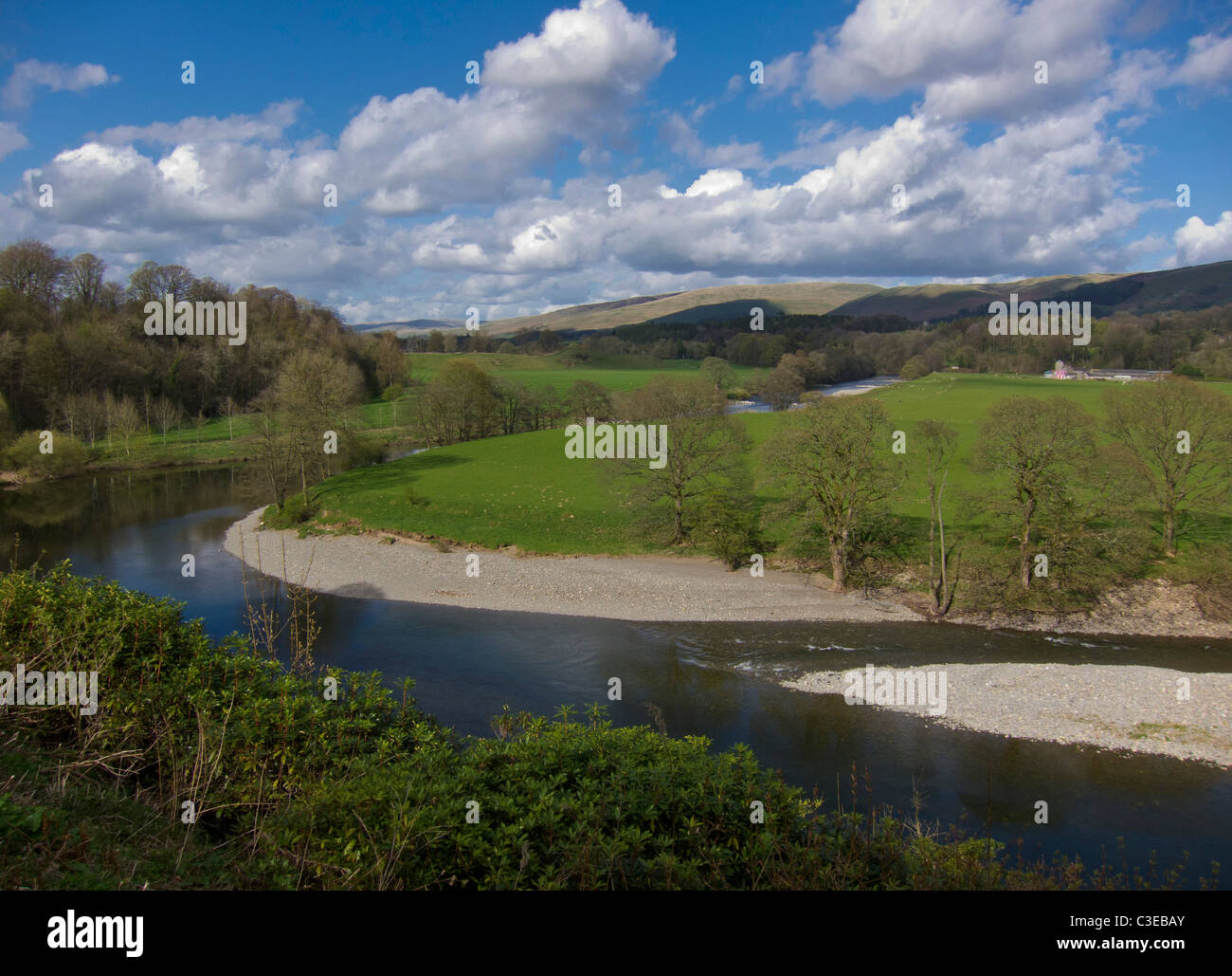 Ruskin's View over the River Lune at Kirkby Lonsdale, Cumbria, UK Stock Photo Alamy