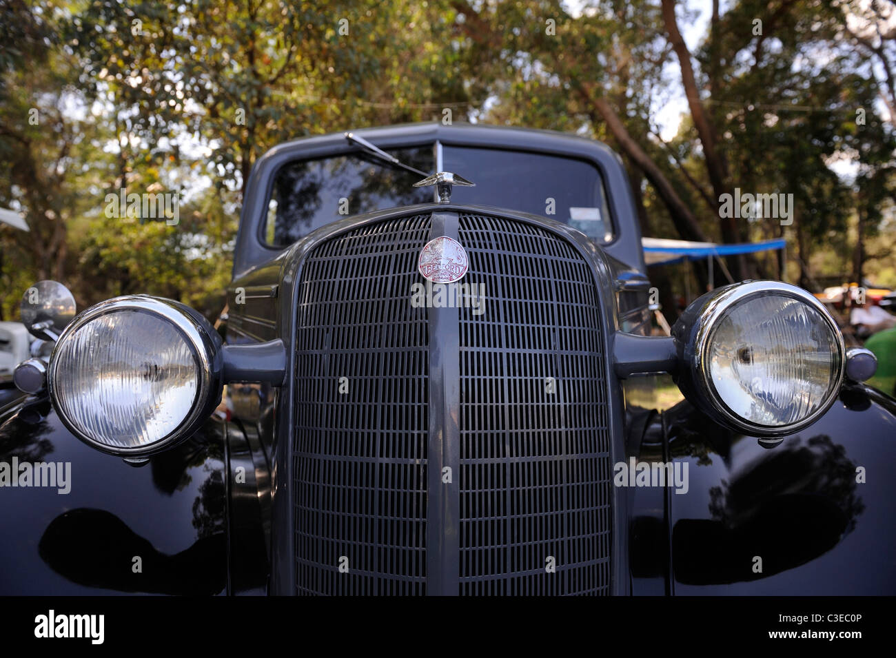Vintage Bedford motor car, front view Stock Photo Alamy