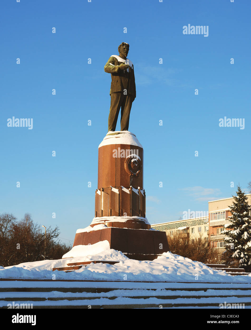Kalinin Statue Stock Photo
