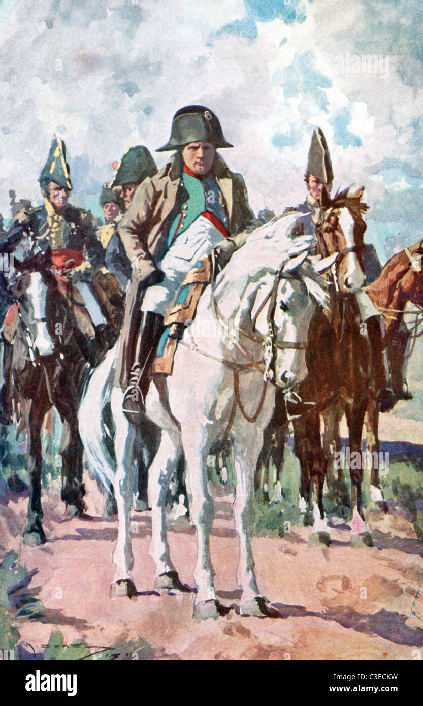 Napoleon Bonaparte (1769–1821) was a French military and political leader who became the emperor of France. Stock Photo