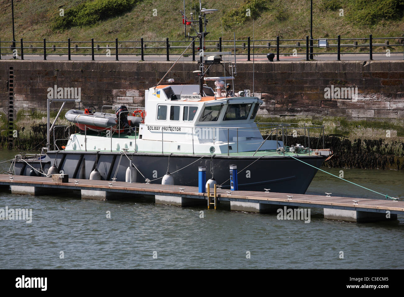fisheries protection boat, Maryport, Cumbria Stock Photo