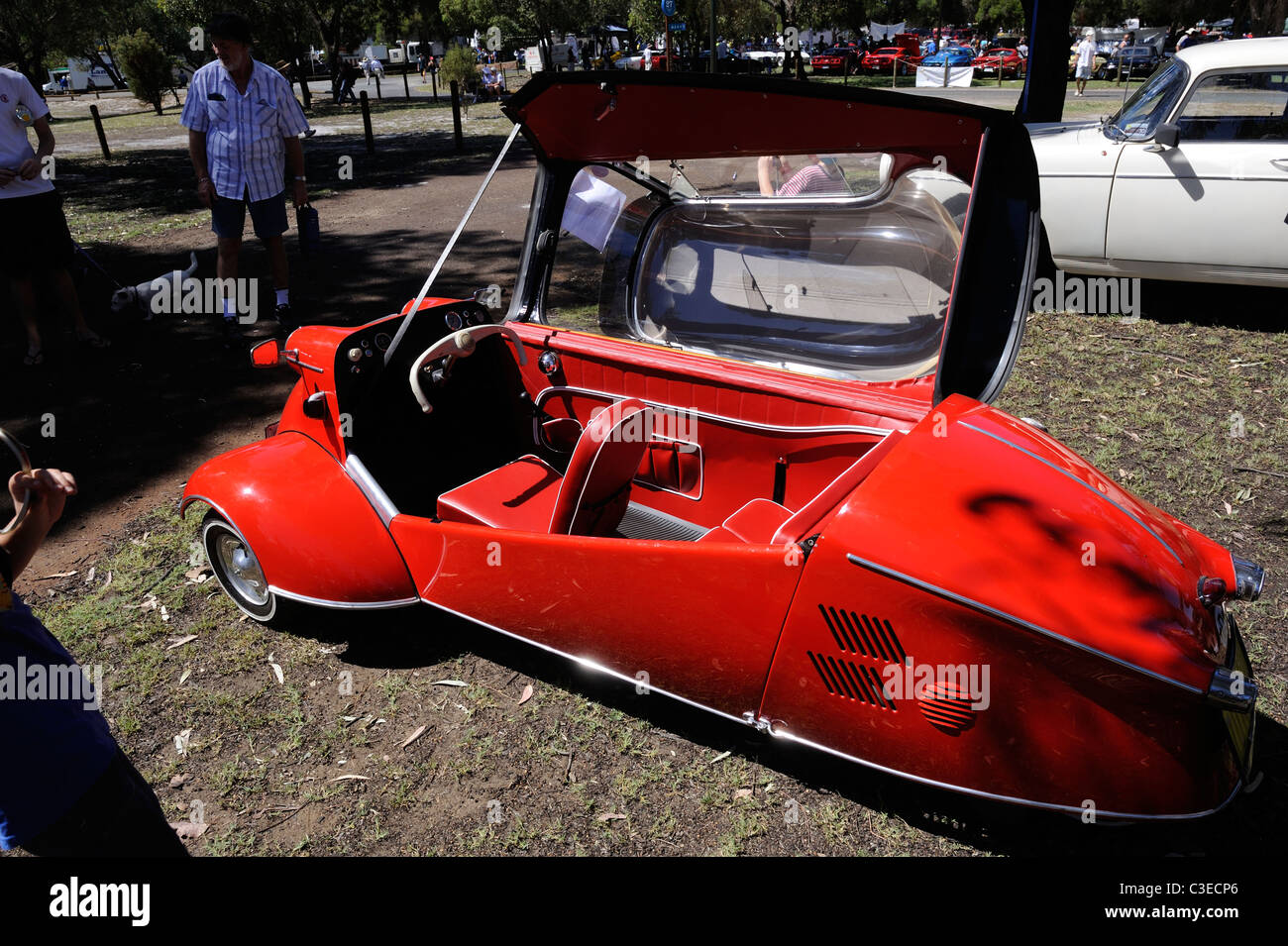 The three-wheeled Messerschmitt KR200, or Kabinenroller (Cabin Scooter), produced between 1955 and 1964 Stock Photo
