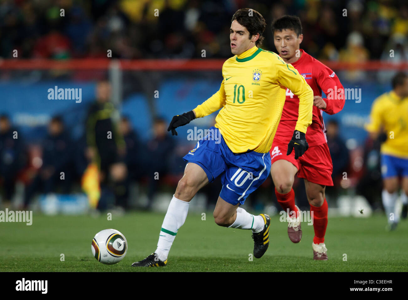 Kaka of Brazil in action during a a FIFA World Cup football match against North Korea June 15, 2010 at Ellis Park Stadium. Stock Photo