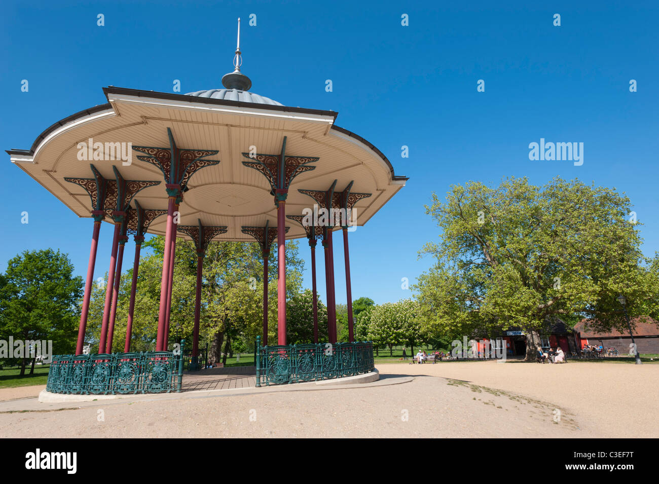 The Bandstand in the middle of Clapham Common, Lambeth, London, England