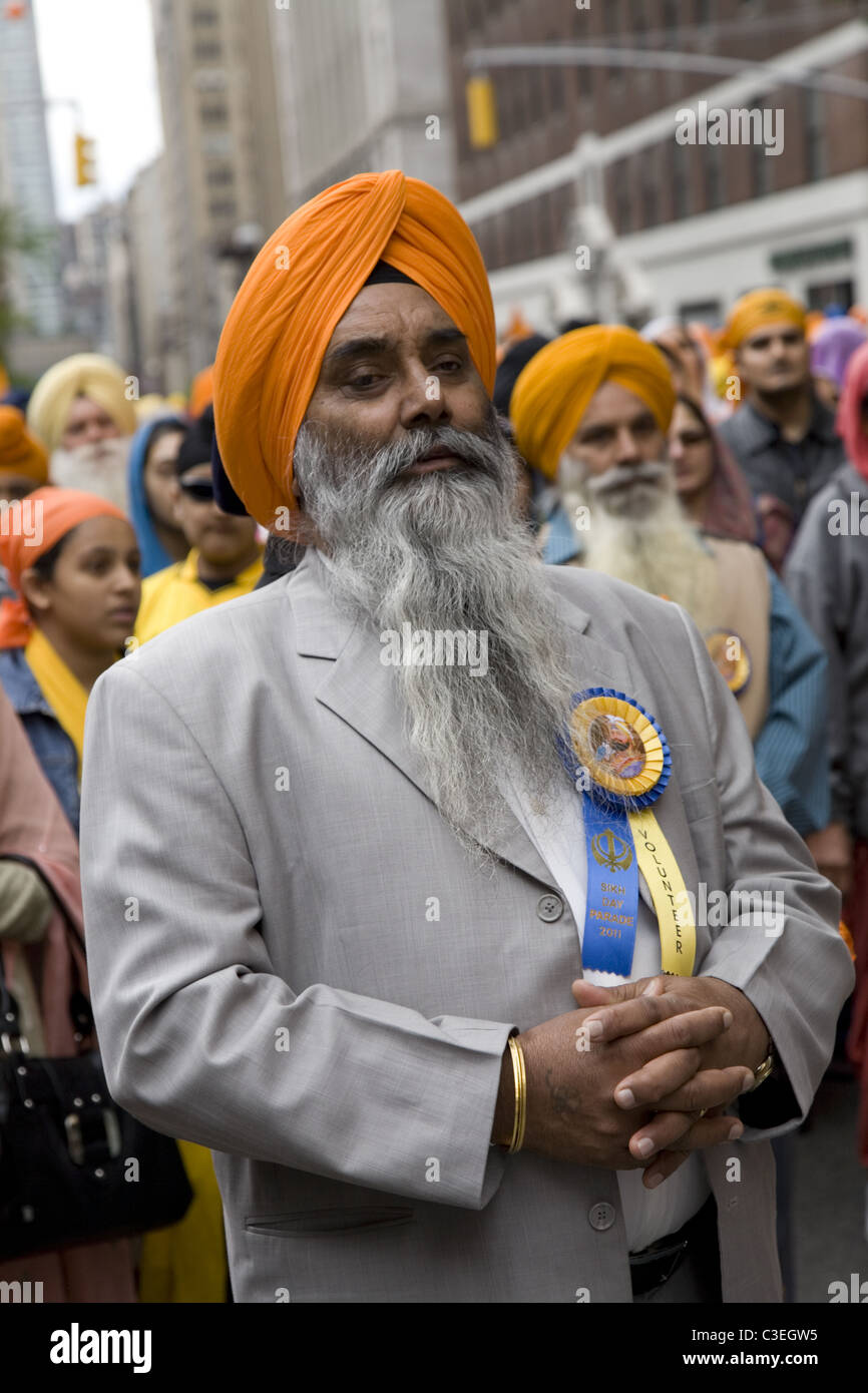 Annual Sikh Parade along Madison Avenue in New York City Stock Photo