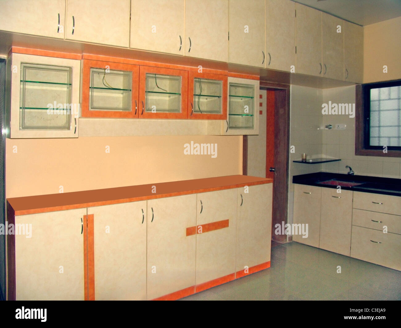 Interior Of A Kitchen In A Flat At Pune Pune Maharashtra