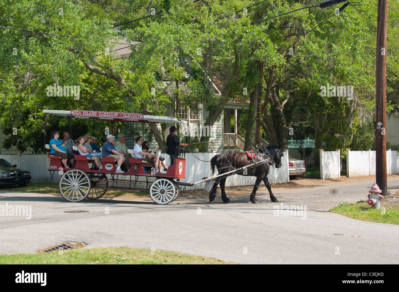 South Carolina, Beaufort. Horse carriage historic tour Stock Photo Alamy