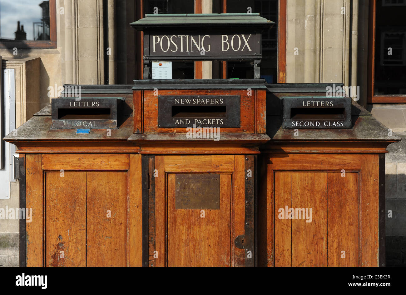 Old wooden post box, Oxford Stock Photo Alamy