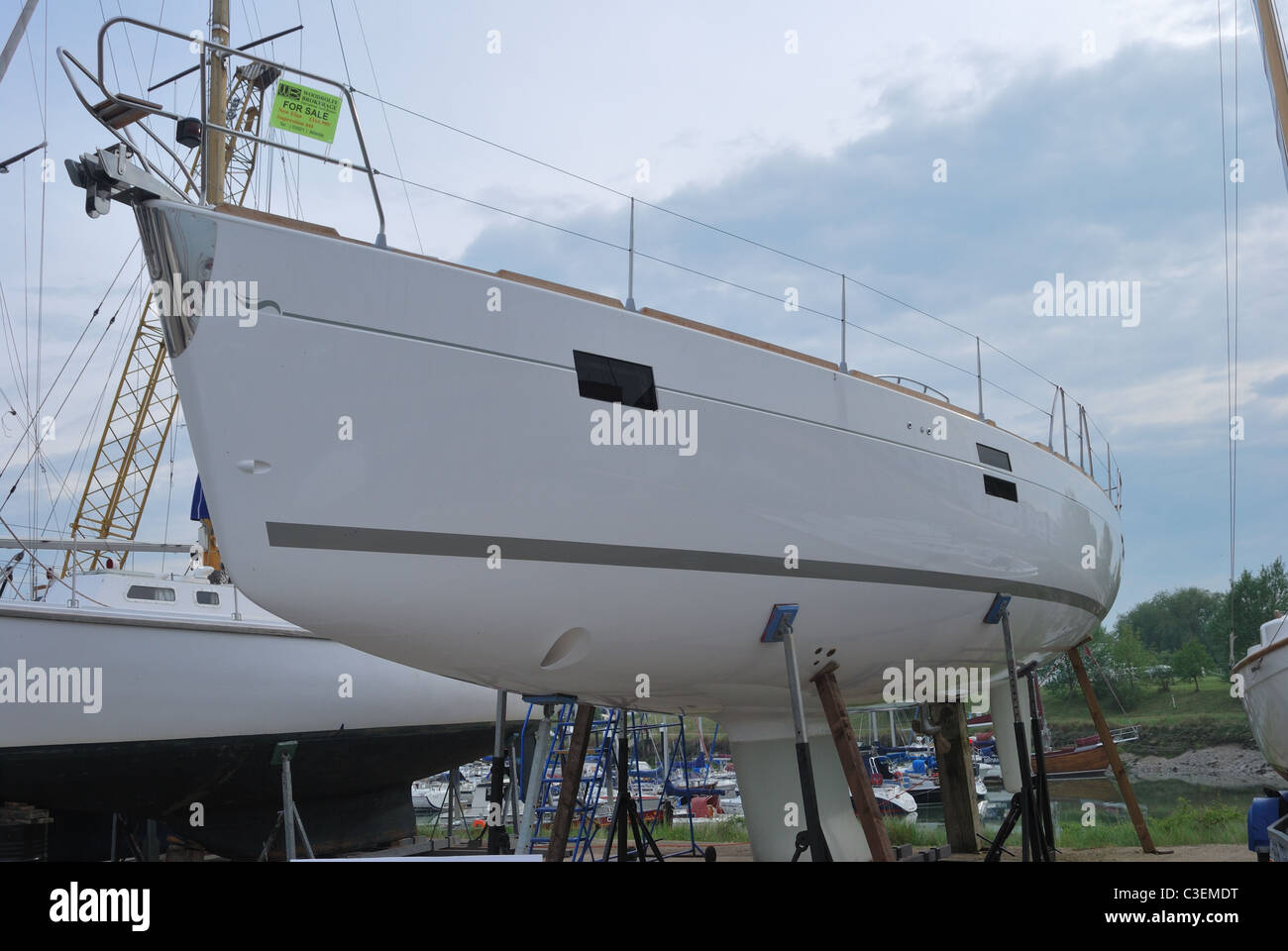 Luxury yacht for sale Stock Photo