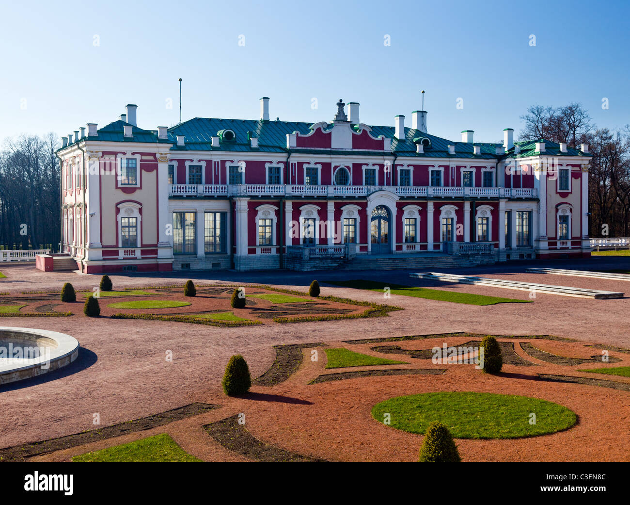 The Kadriorg Palace was built by Tsar Peter the Great in the 18th Century Stock Photo