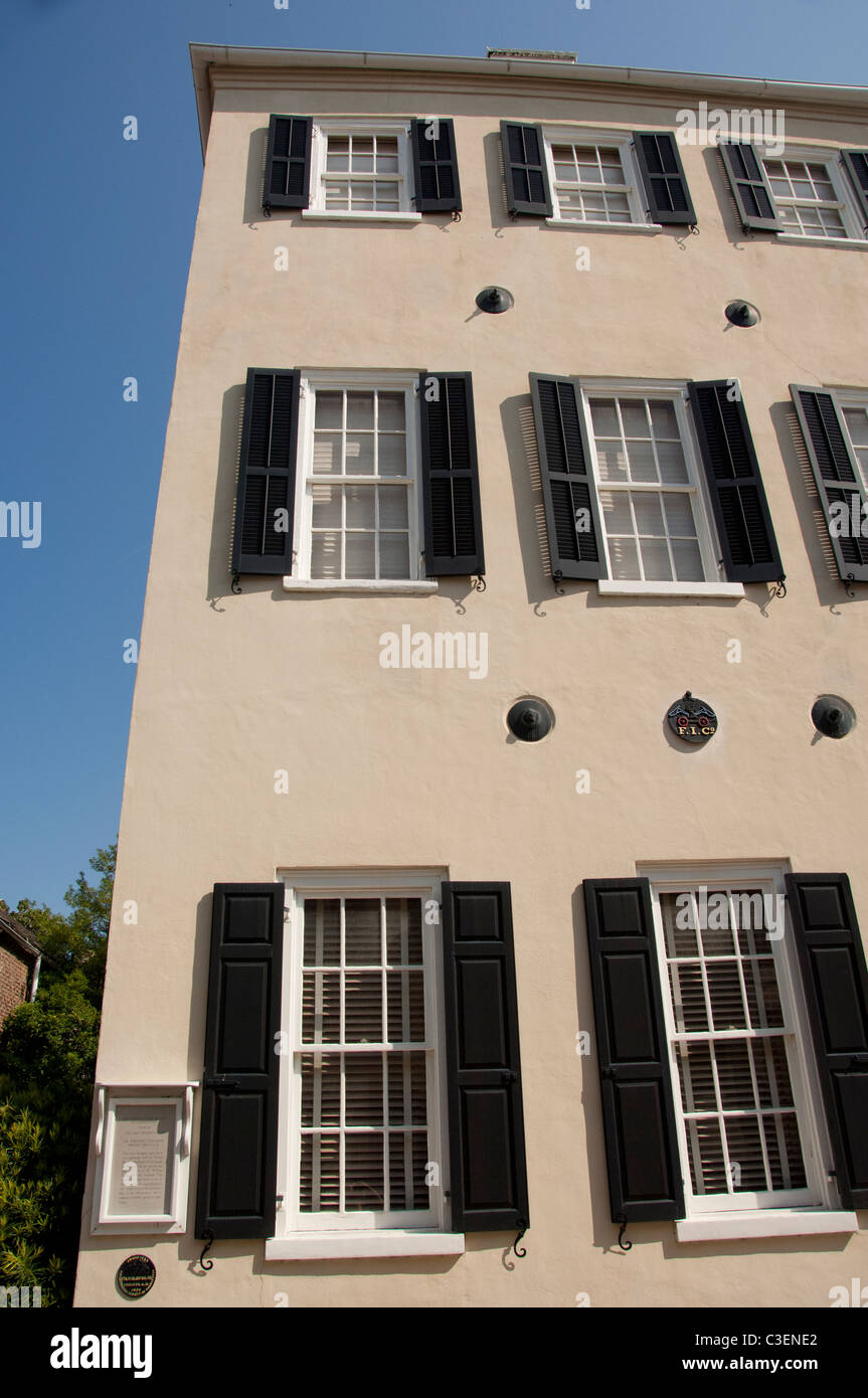 South Carolina, Charleston. Historic homes on Tradd Street. Dr. William ...