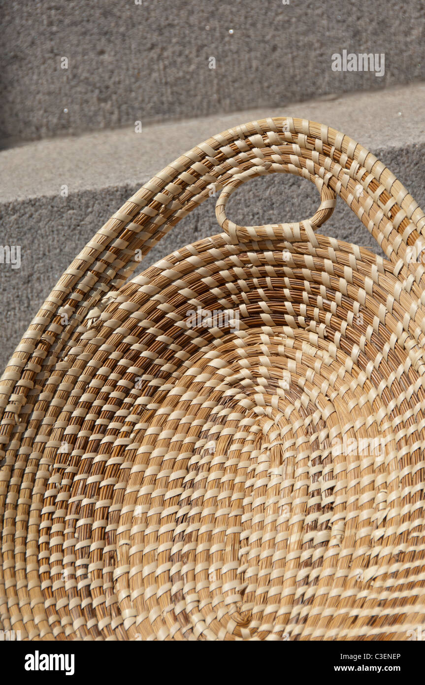 South Carolina, Charleston. Traditional handmade sweetgrass baskets