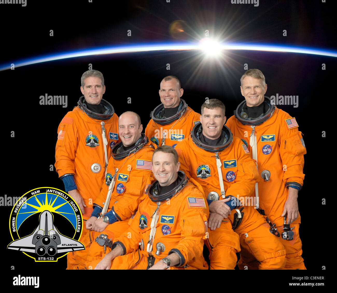 STS-132 crew Stock Photo