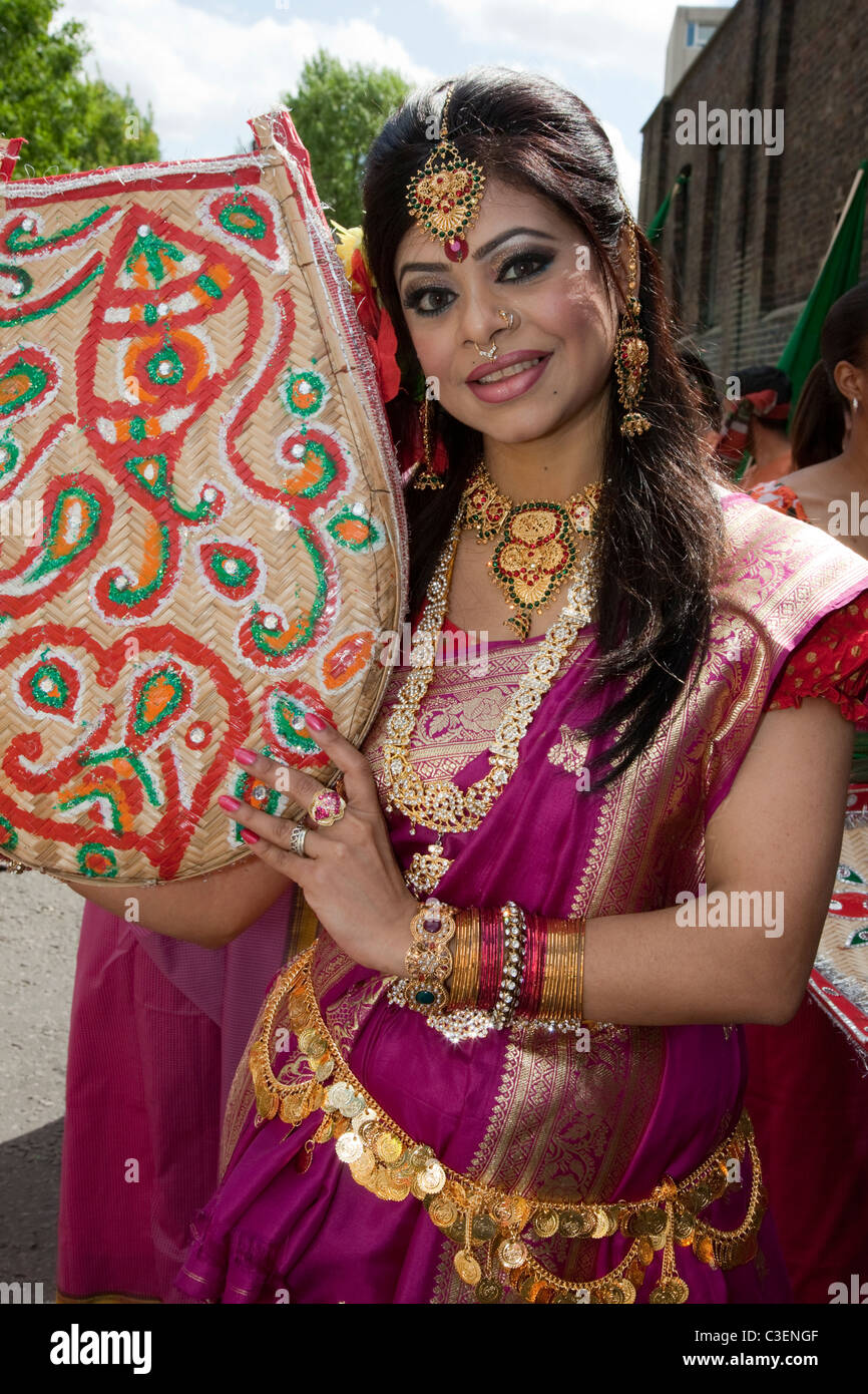 LONDON, ENGLAND - Baishakhi Mela, Bangladeshi New Year Celebrations in London Stock Photo