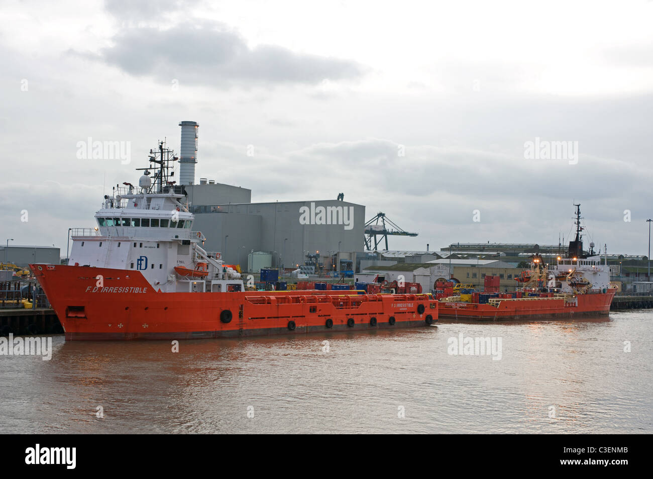 North Sea gas supply ships, Great Yarmouth, Norfolk, UK Stock Photo Alamy
