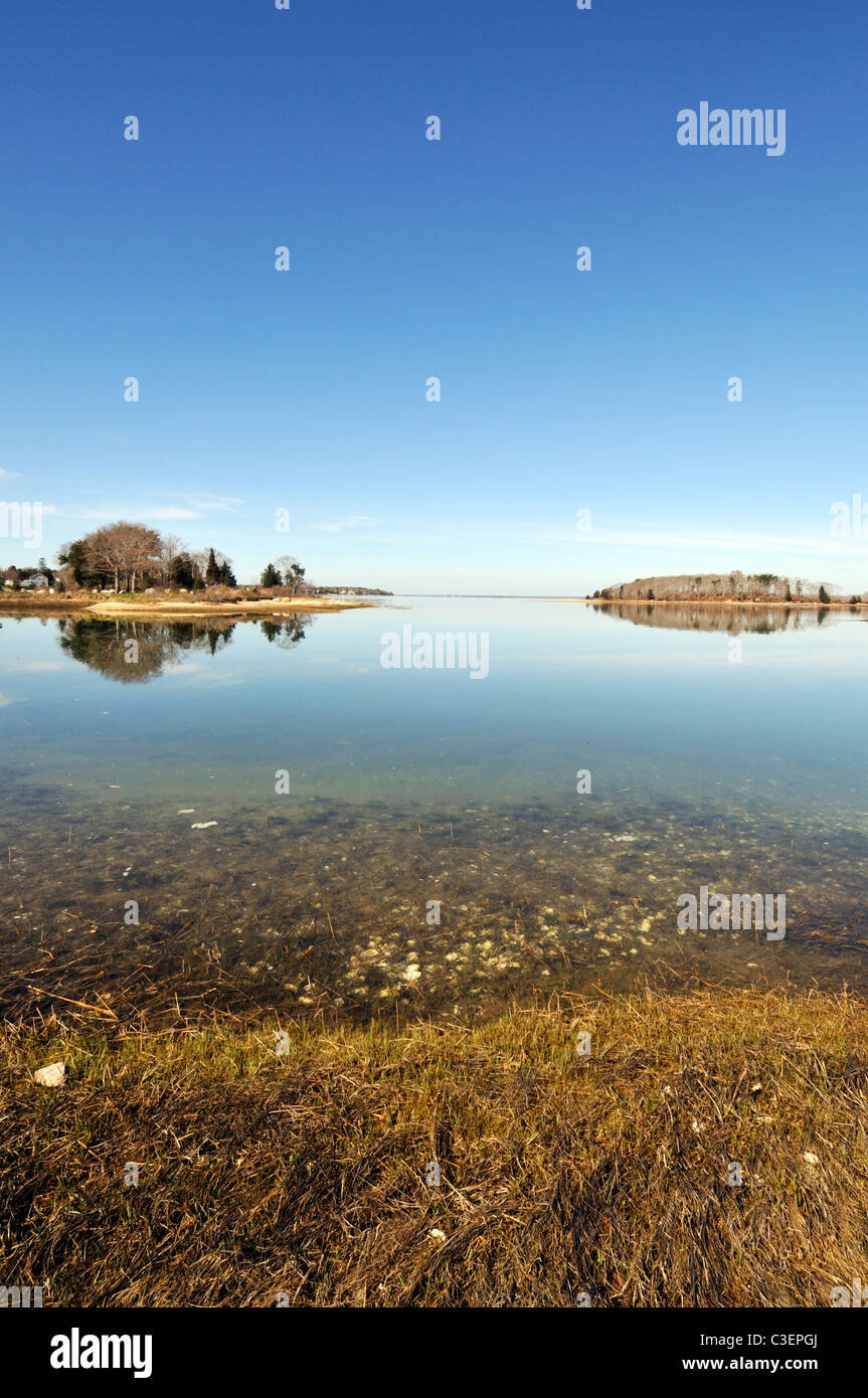 Stunning view of Little Bay that leads to Buzzards Bay from Monks Park
