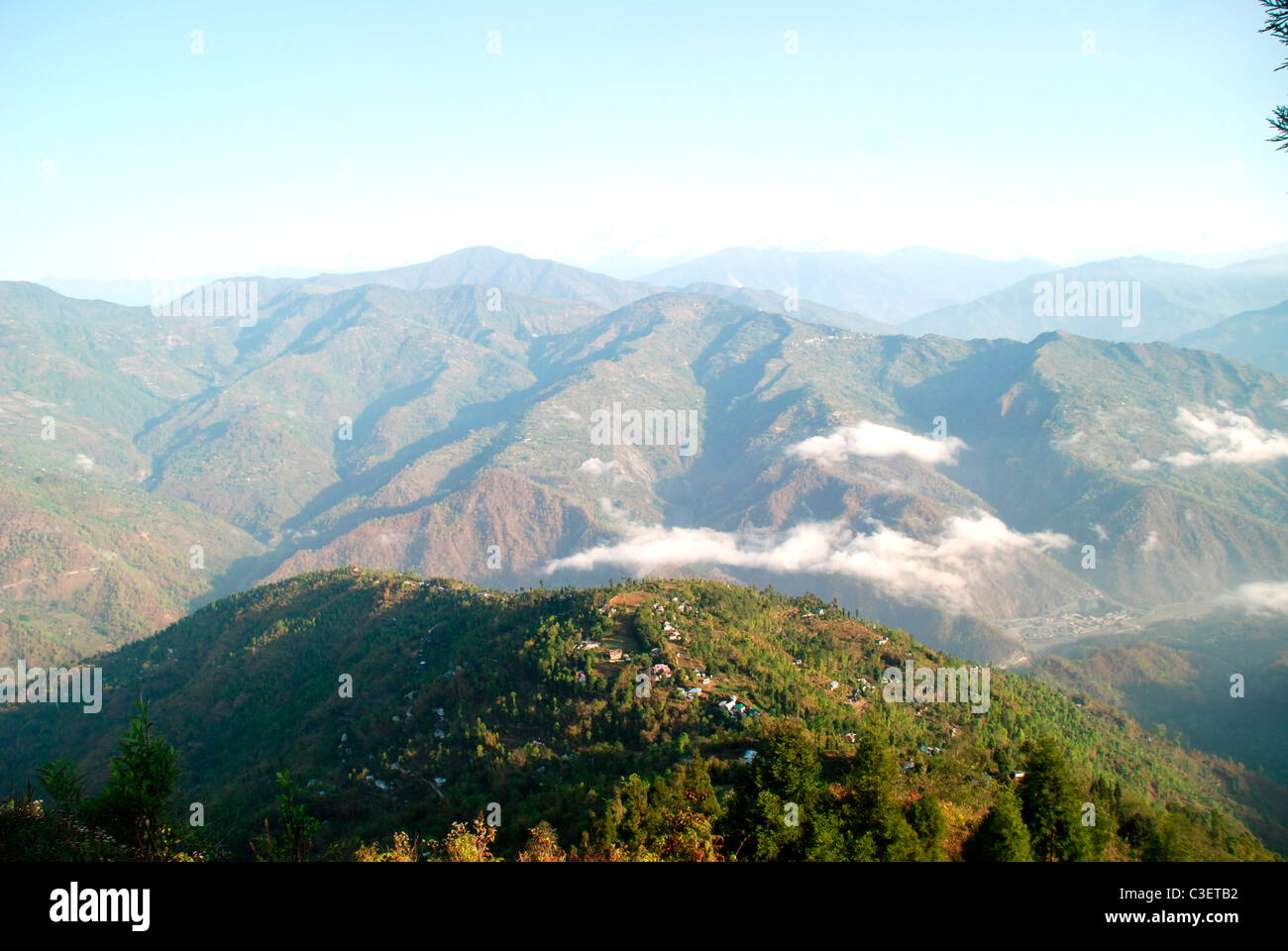 A view of Kalingpong, a hill station, India Stock Photo