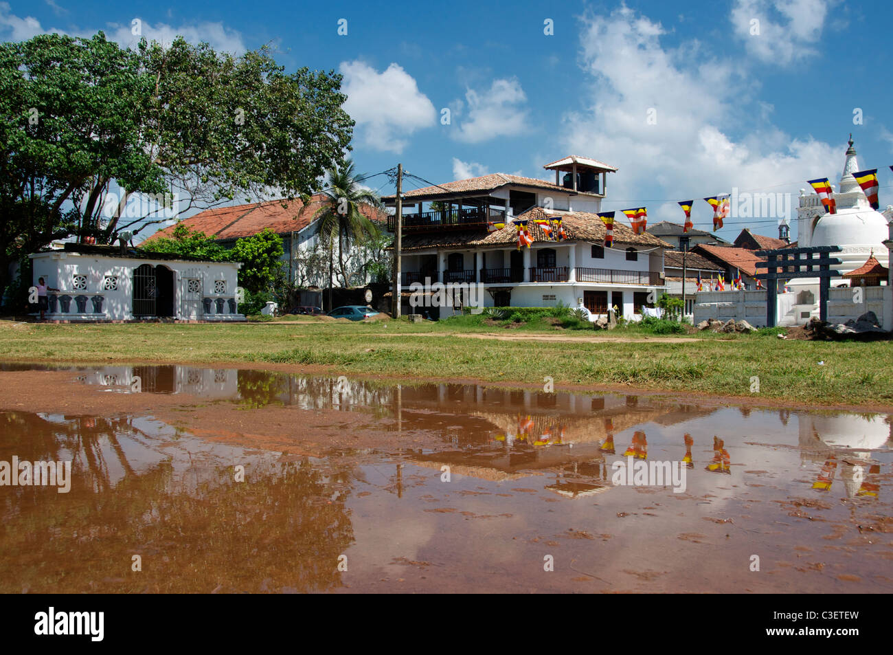 Sri Sudharmalaya and buildings Fort Galle Sri Lanka Stock Photo