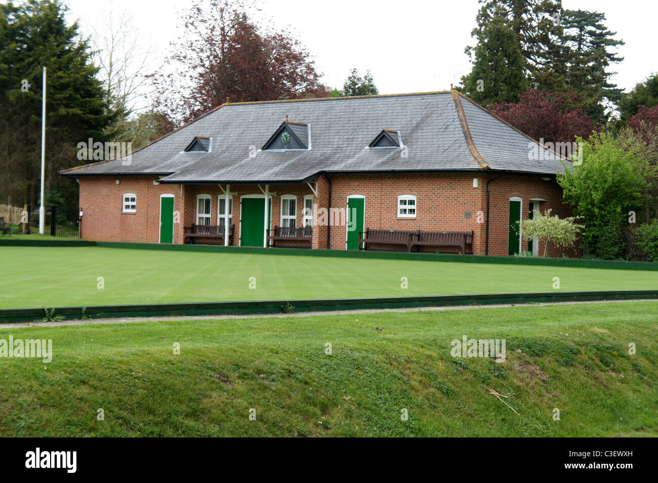 Abingdon Lawn Bowls Club, Albert Park, Abingdon Stock Photo