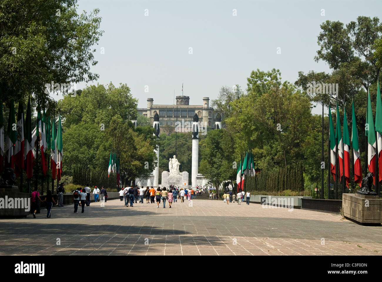 Mexico city. Chapultepec Park. Juventud Heroica Avenue. Stock Photo
