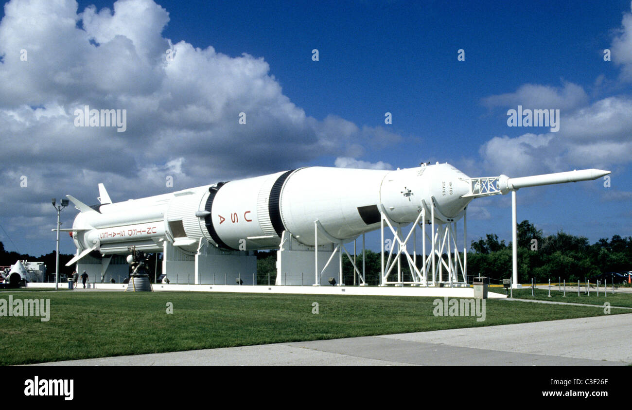 NASA Rocket Garden Kennedy Space Center Centre - this is a Saturn 1B Stock Photo