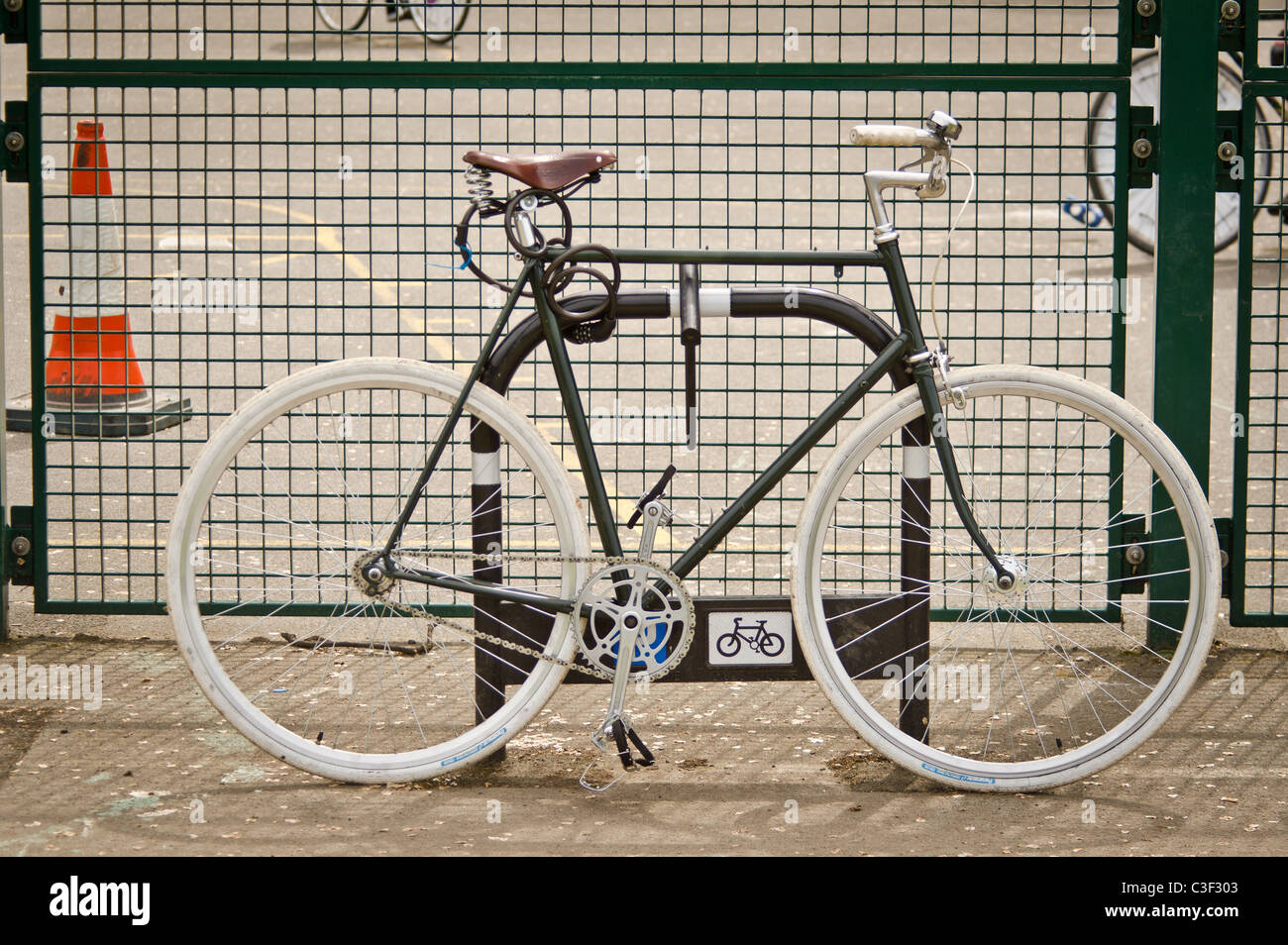 A fixed wheel bicycle Stock Photo Alamy