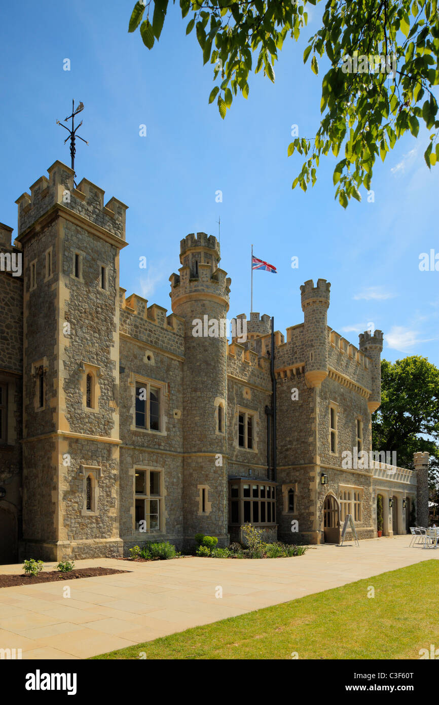 Whitstable Castle or Tankerton Towers, front aspect. Stock Photo
