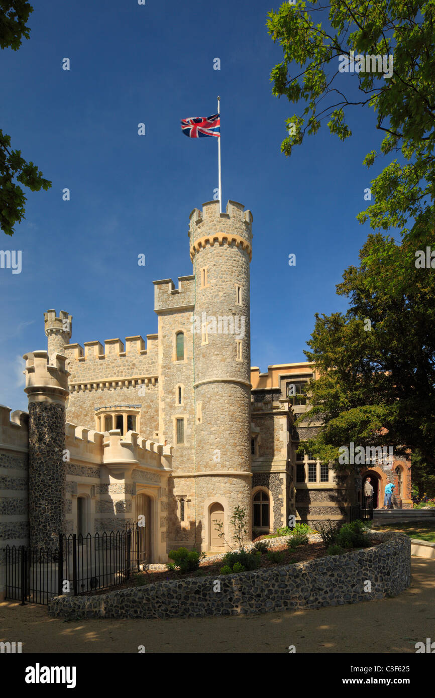 Whitstable Castle or Tankerton Towers, side aspect. Stock Photo