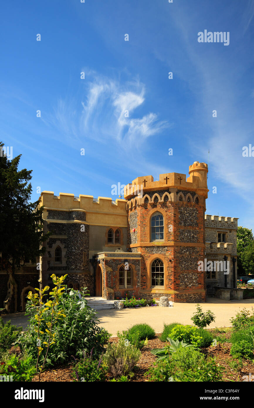 Whitstable Castle or Tankerton Towers, rear aspect. Stock Photo