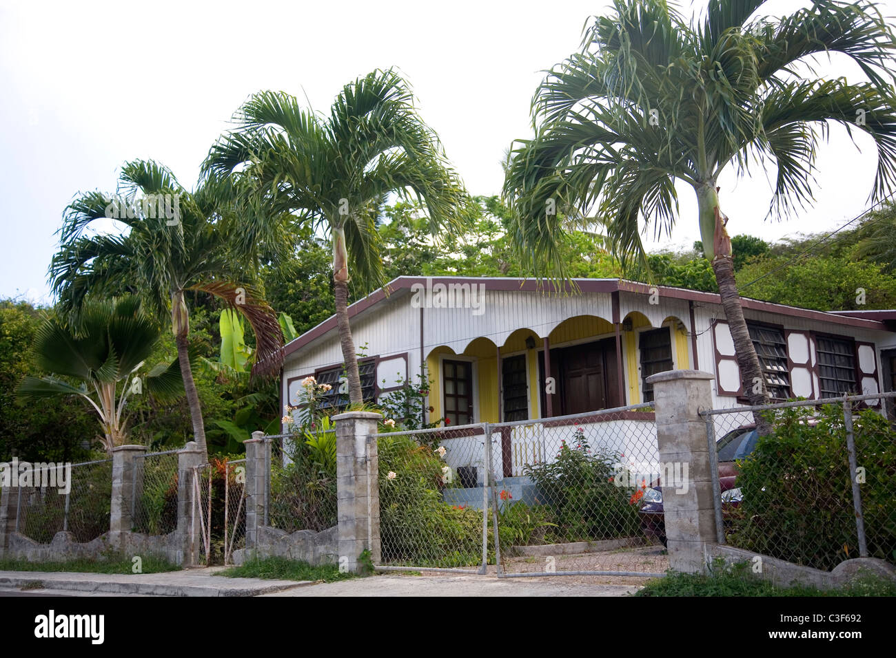 House in Freetown in Antigua Stock Photo