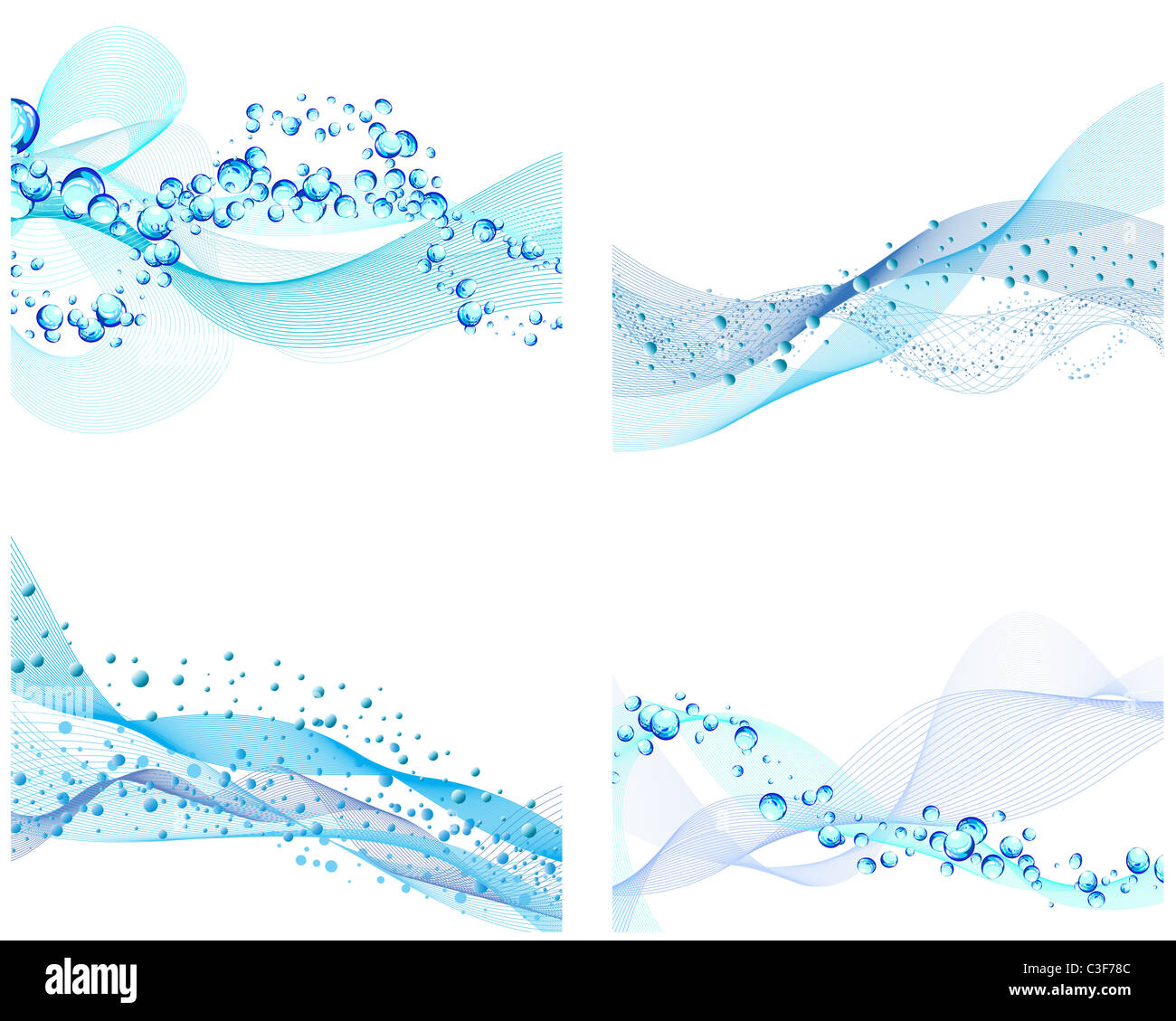 Abstract water vector background with bubbles of air Stock Photo - Alamy