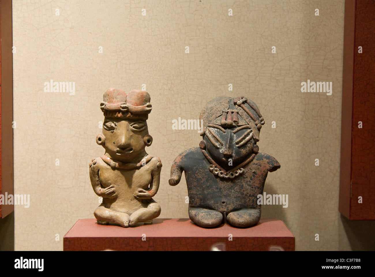 Mexico.Mexico city.National Museum of Anthropology.Ceramic figure . Stock Photo