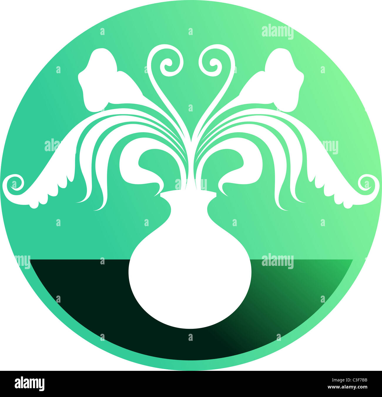 silhouette of flower vase Stock Photo Alamy