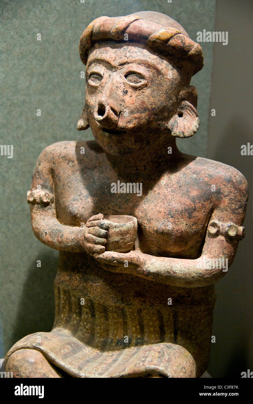 Mexico.Mexico city.National Museum of Anthropology.Jalisco culture.Ceramic figure . Stock Photo
