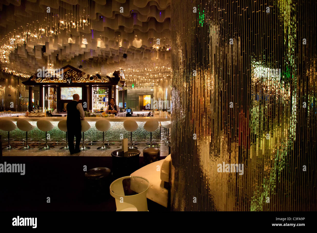 Vesper Bar inside The Cosmopolitan, Las Vegas, Nevada. Stock Photo