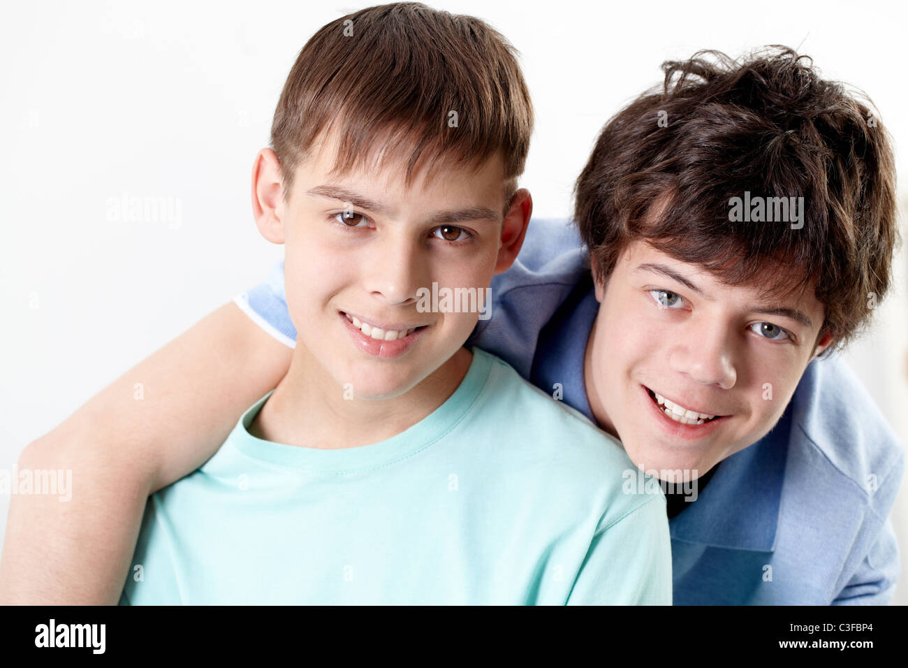 Two adolescent male isolated hi-res stock photography and images - Alamy